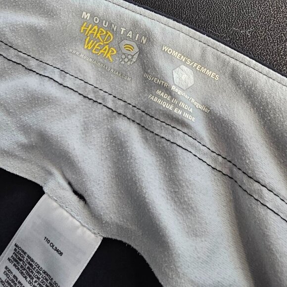 Mountain Hardwear Womens Outdoor Water Resistant Hiking Pants Size 8 Black - Picture 3 of 9